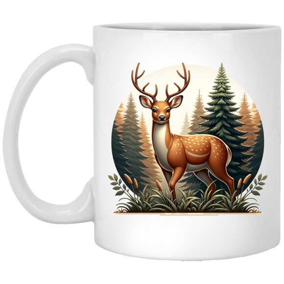 Buck in Forest Mugs