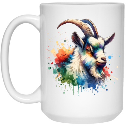 Goat Portrait Watercolor - Mugs