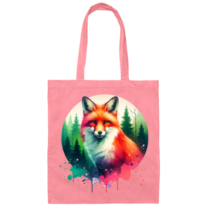 Fox Forest Circle - Canvas Tote Bag
