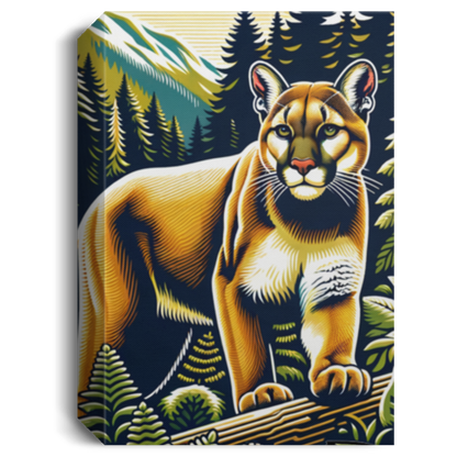 Cougar Vintage Style - Canvas Art Prints
