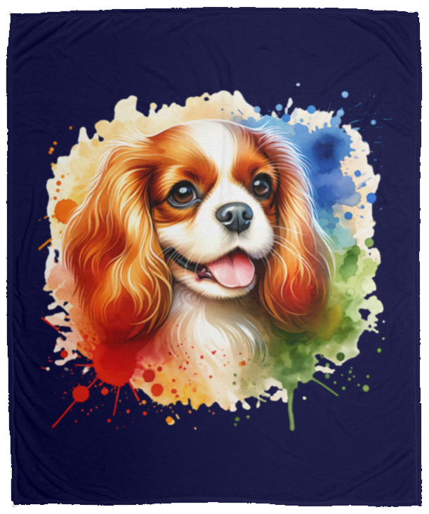 Blenheim Cavalier King Charles Spaniel Fleece Blankets