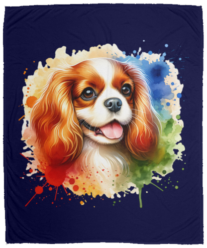 Blenheim Cavalier King Charles Spaniel Fleece Blankets