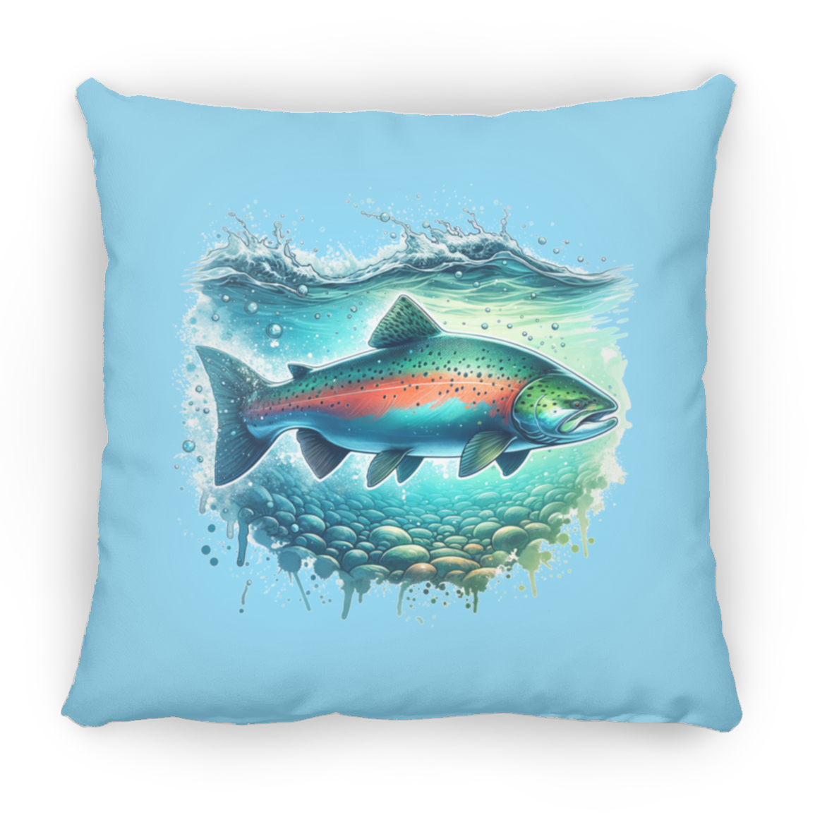 Pink Salmon - Throw Pillows