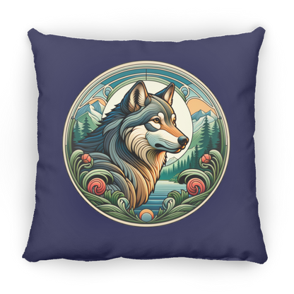 Wolf, Art Nouveau Style - Pillows