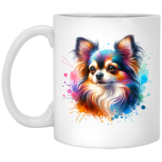 Longhair Tricolor Chihuahua - Mugs