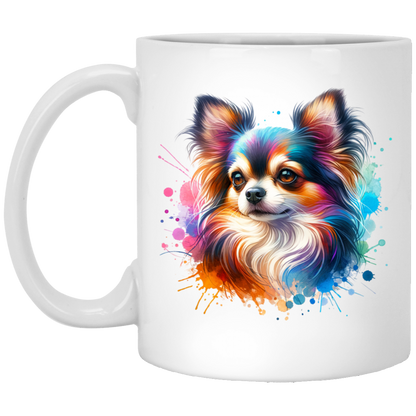 Longhair Tricolor Chihuahua - Mugs