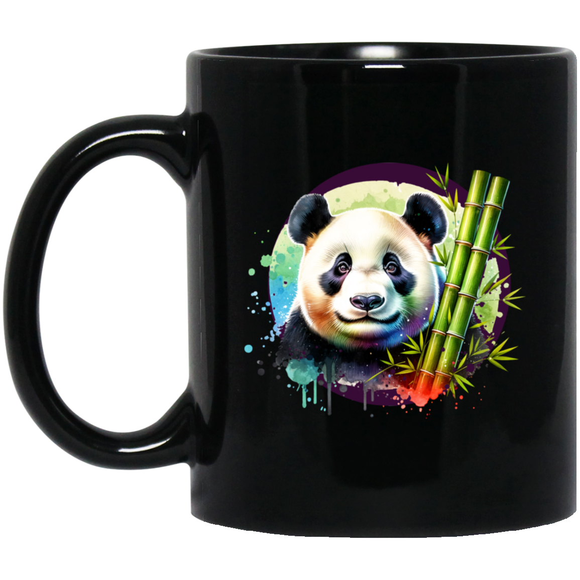 Panda with Bamboo Mugs