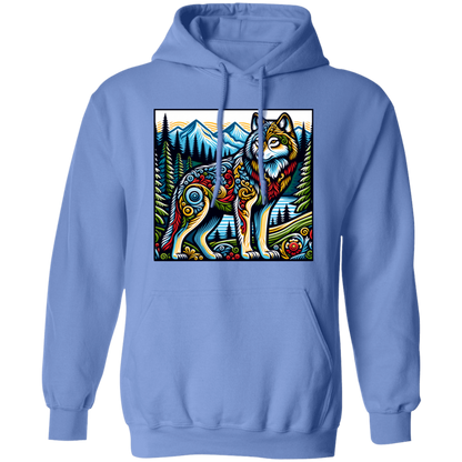 Folk Art Wolf - T-shirts, Hoodies and Sweatshirts