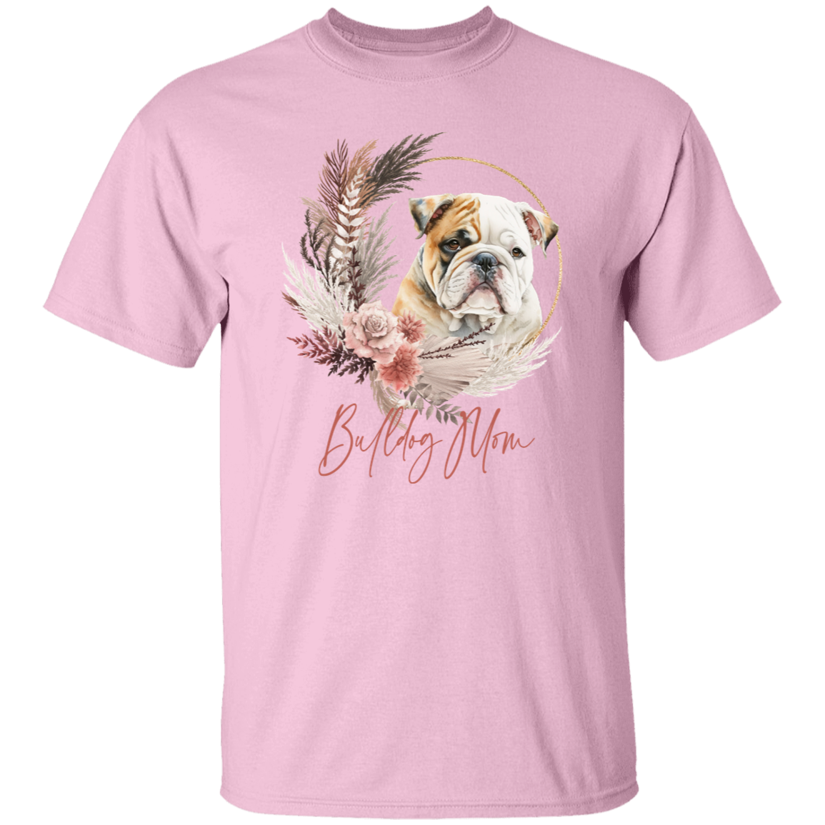 Bulldog Mom Boho Wreath - T-shirts, Hoodies and Sweatshirts