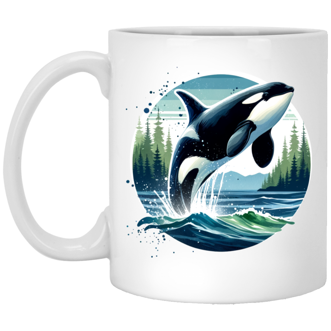 Orca Leaping - Mugs