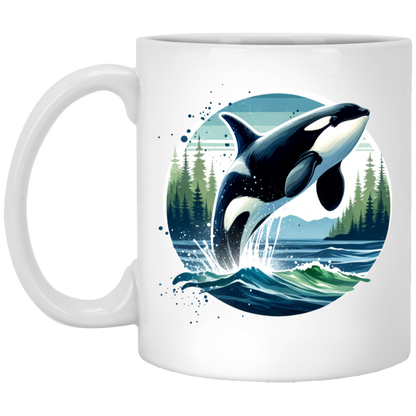 Orca Leaping - Mugs