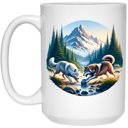 Wolves Playing Mugs