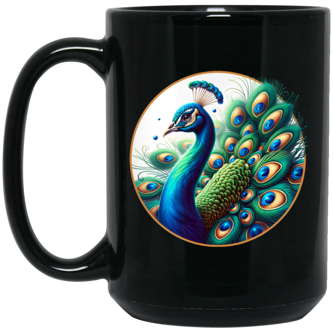 Peacock Circle Mugs