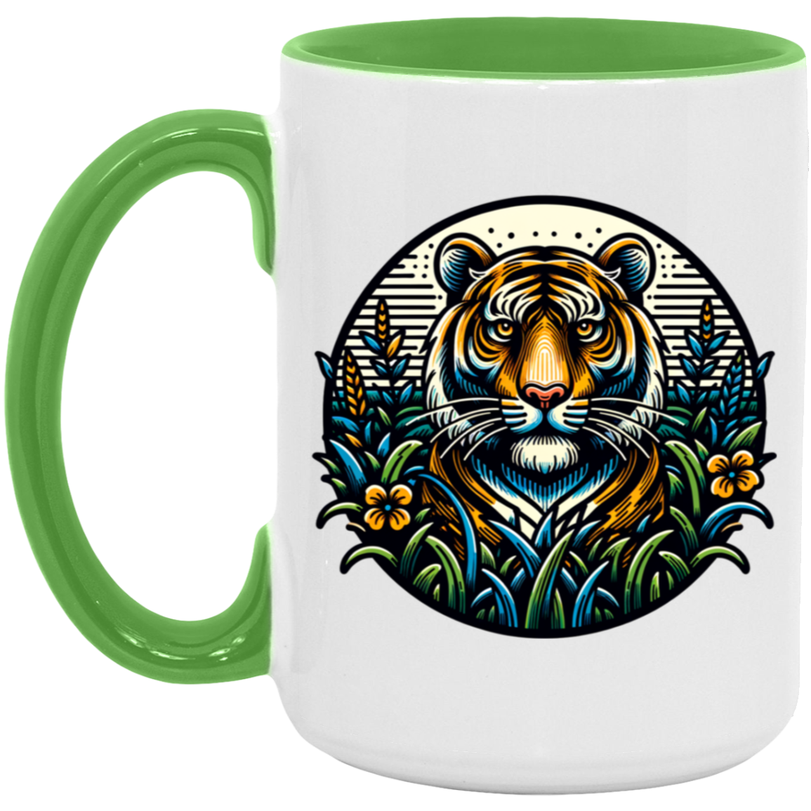 Tiger Graphic Circle Mugs