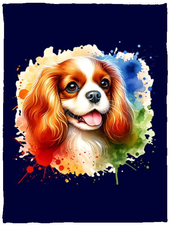 Blenheim Cavalier King Charles Spaniel Fleece Blankets