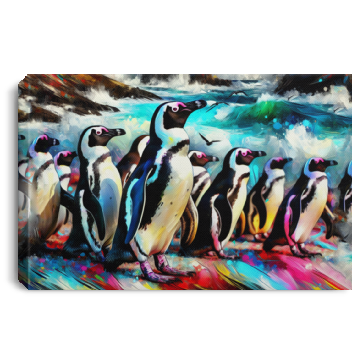 Penguin Colony - Canvas Art Prints