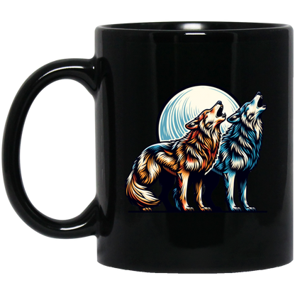 Wolf Pair Howling Mugs