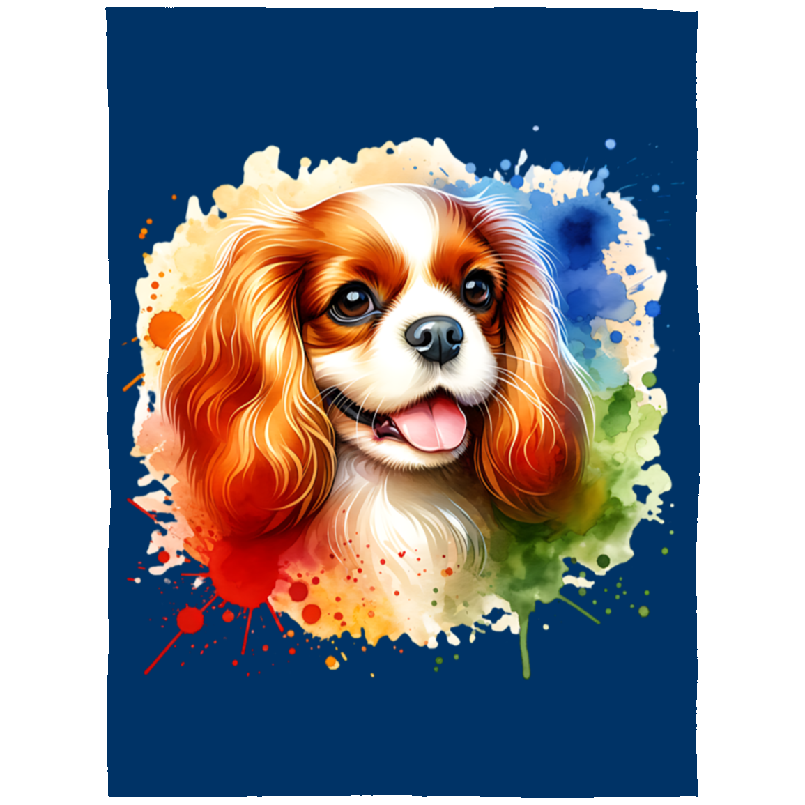 Blenheim Cavalier King Charles Spaniel Fleece Blankets