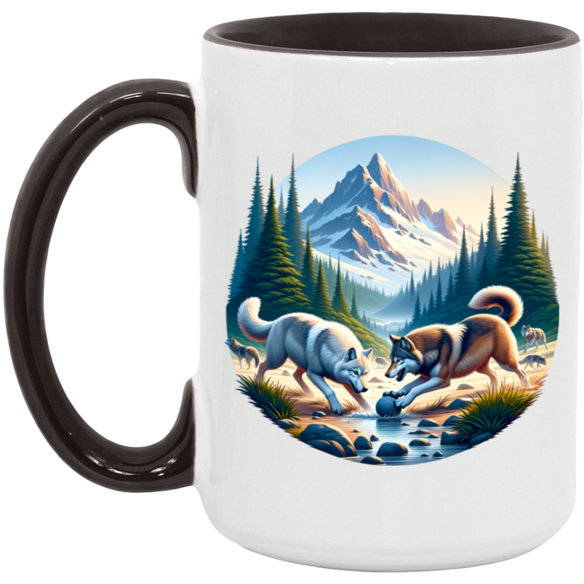 Wolves Playing Mugs