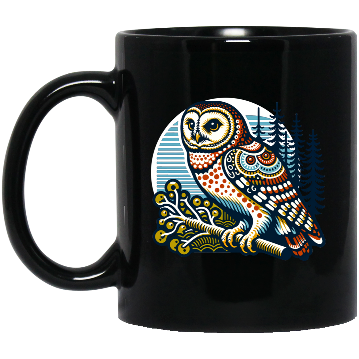 Folk Art Owl - Mugs