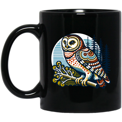 Folk Art Owl - Mugs