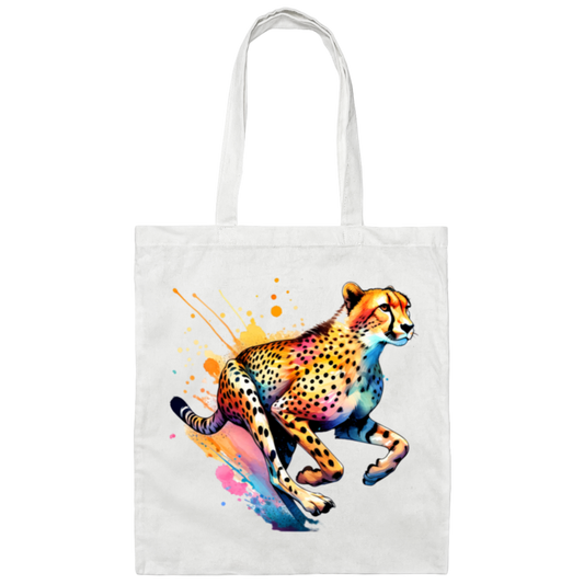 Running Cheetah Canvas Tote Bag