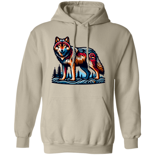 Wolf Block Print - T-shirts, Hoodies and Sweatshirts