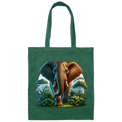 Elephant in Jungle - Canvas Tote Bag