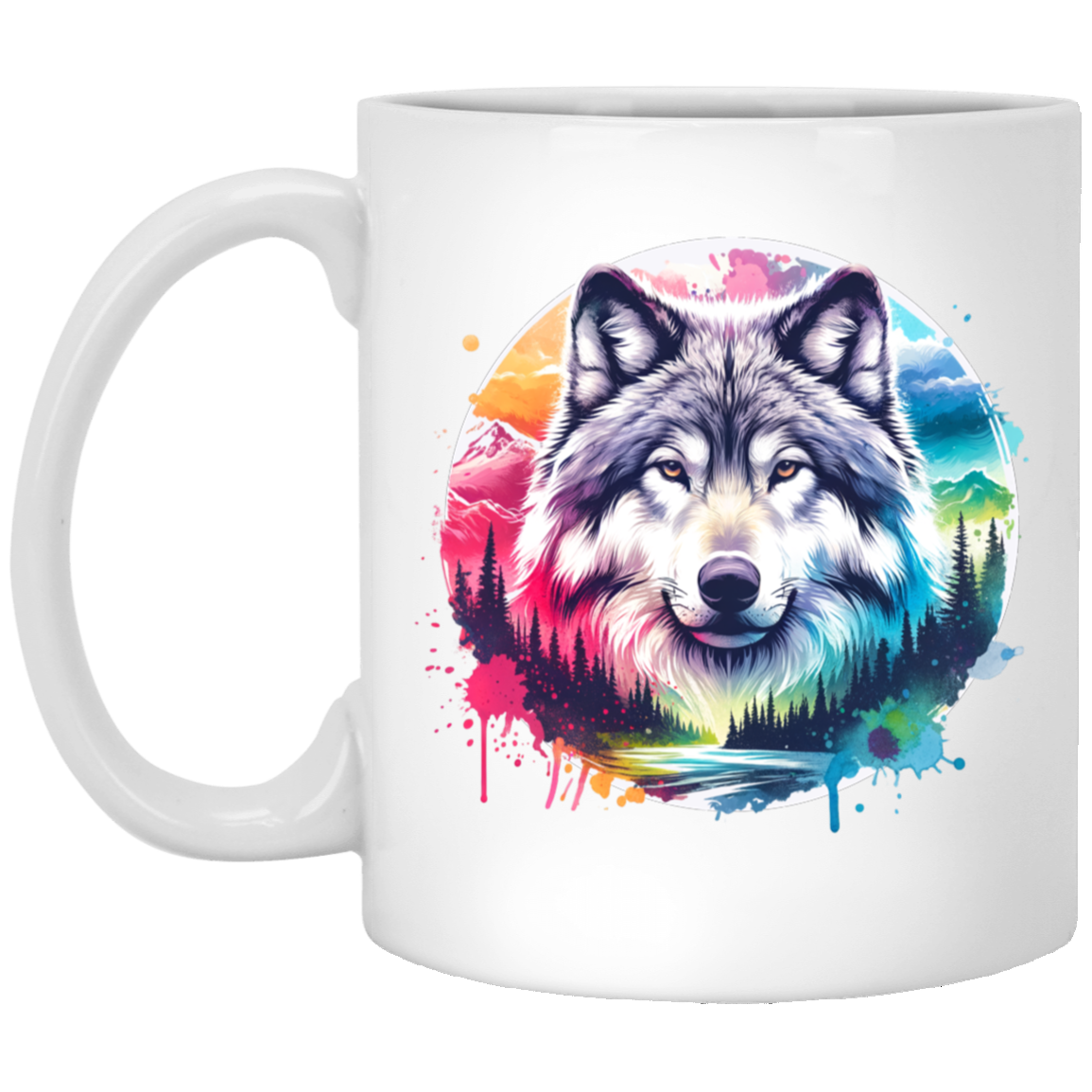 Wolf Spirit Rising Mugs