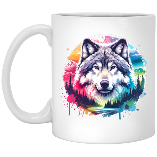 Wolf Spirit Rising Mugs