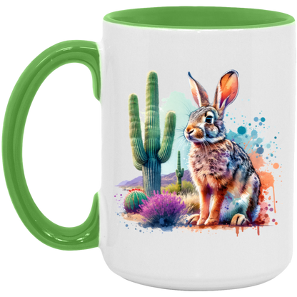 Jackrabbit with Saguaro - Mugs