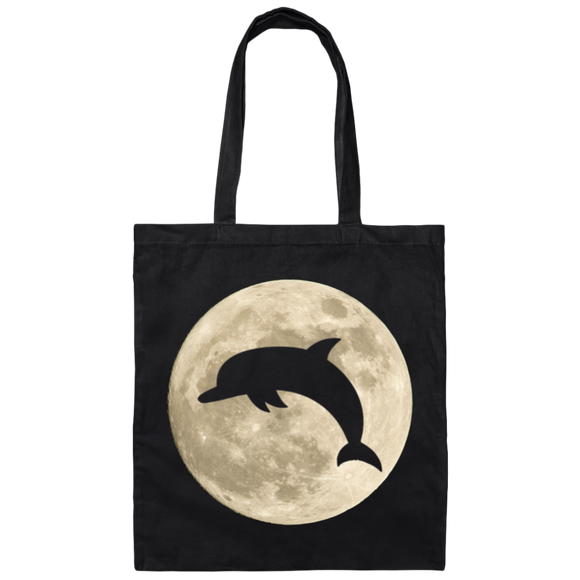 Dolphin Moon - Canvas Tote Bag