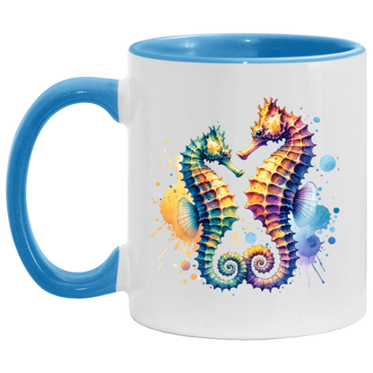 Watercolor Seahorses Mugs