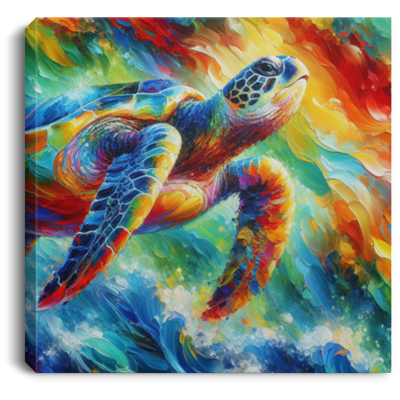 Sea Turtle, Heading for the Light Canvas Art Prints