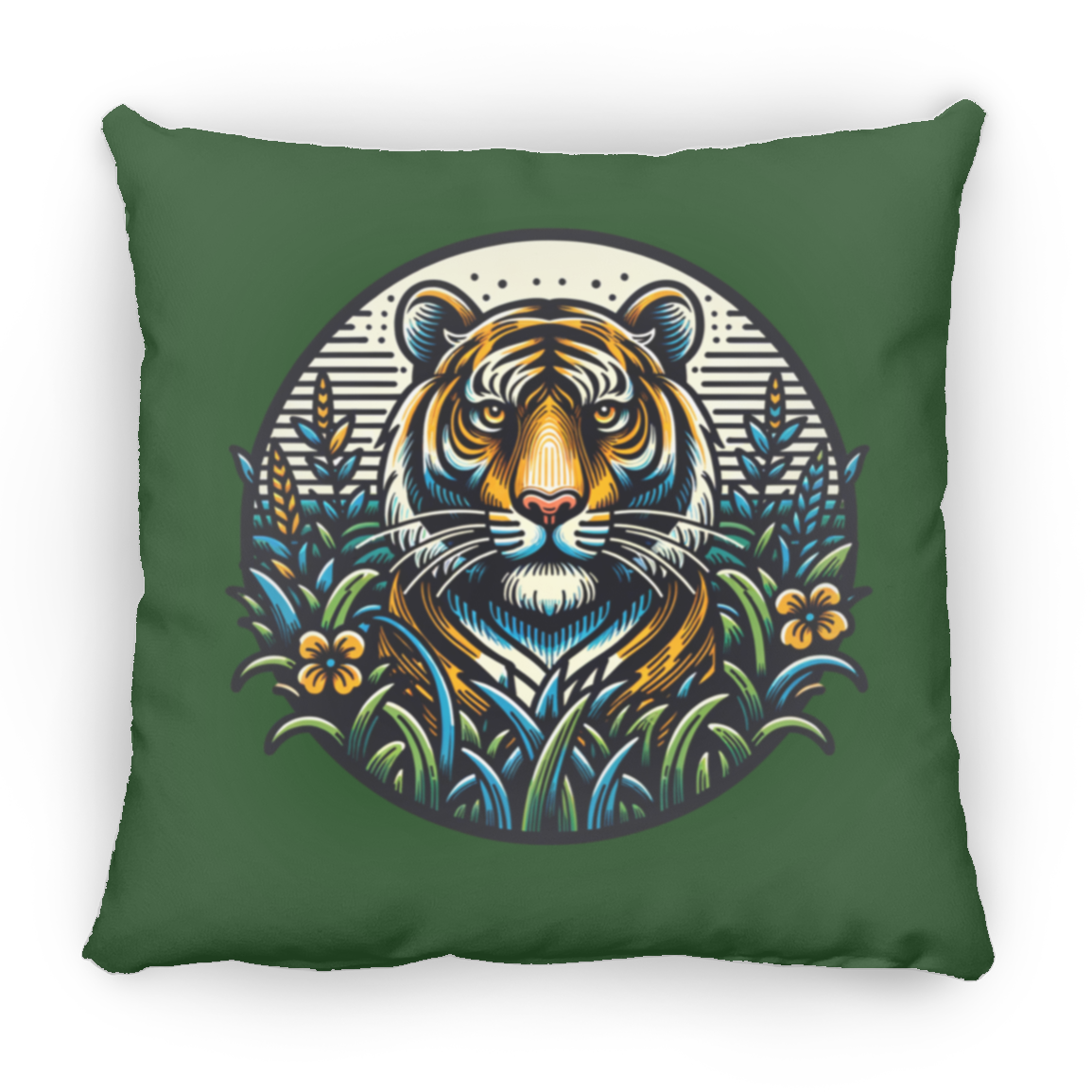 Tiger Graphic Circle - Pillows