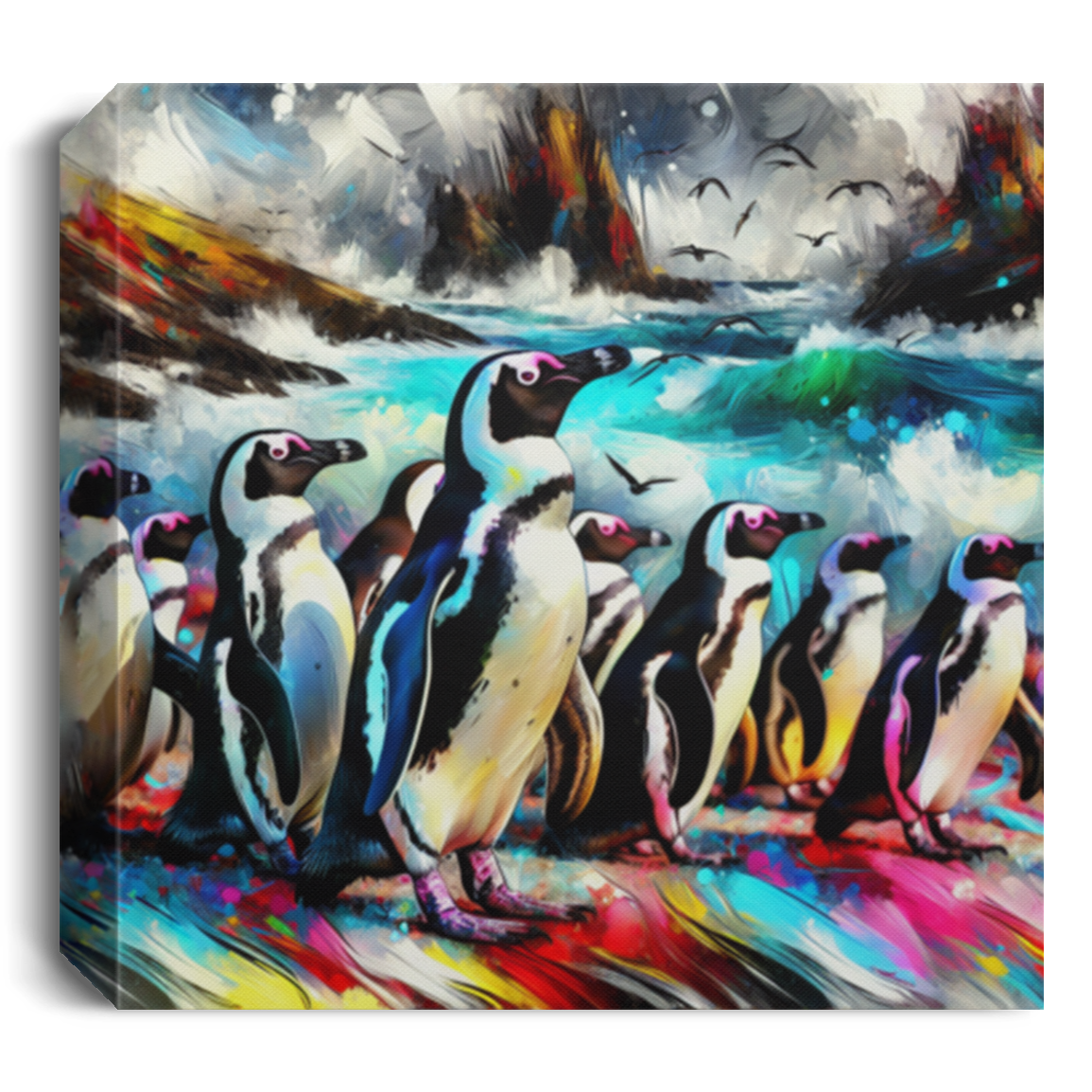 Penguin Colony - Canvas Art Prints