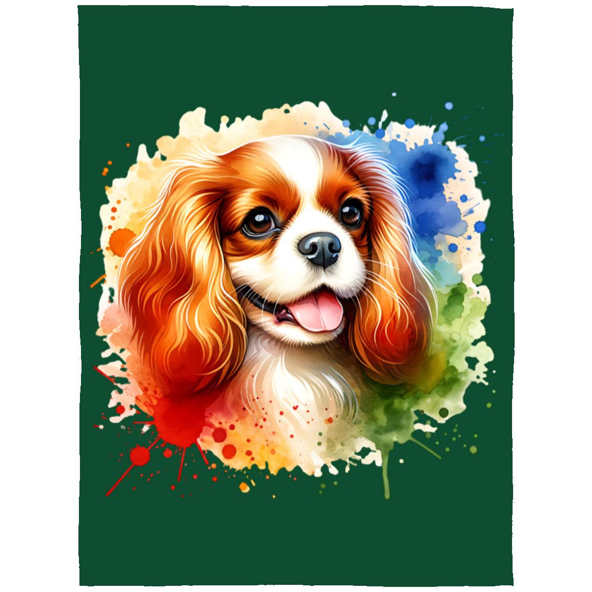 Blenheim Cavalier King Charles Spaniel Fleece Blankets