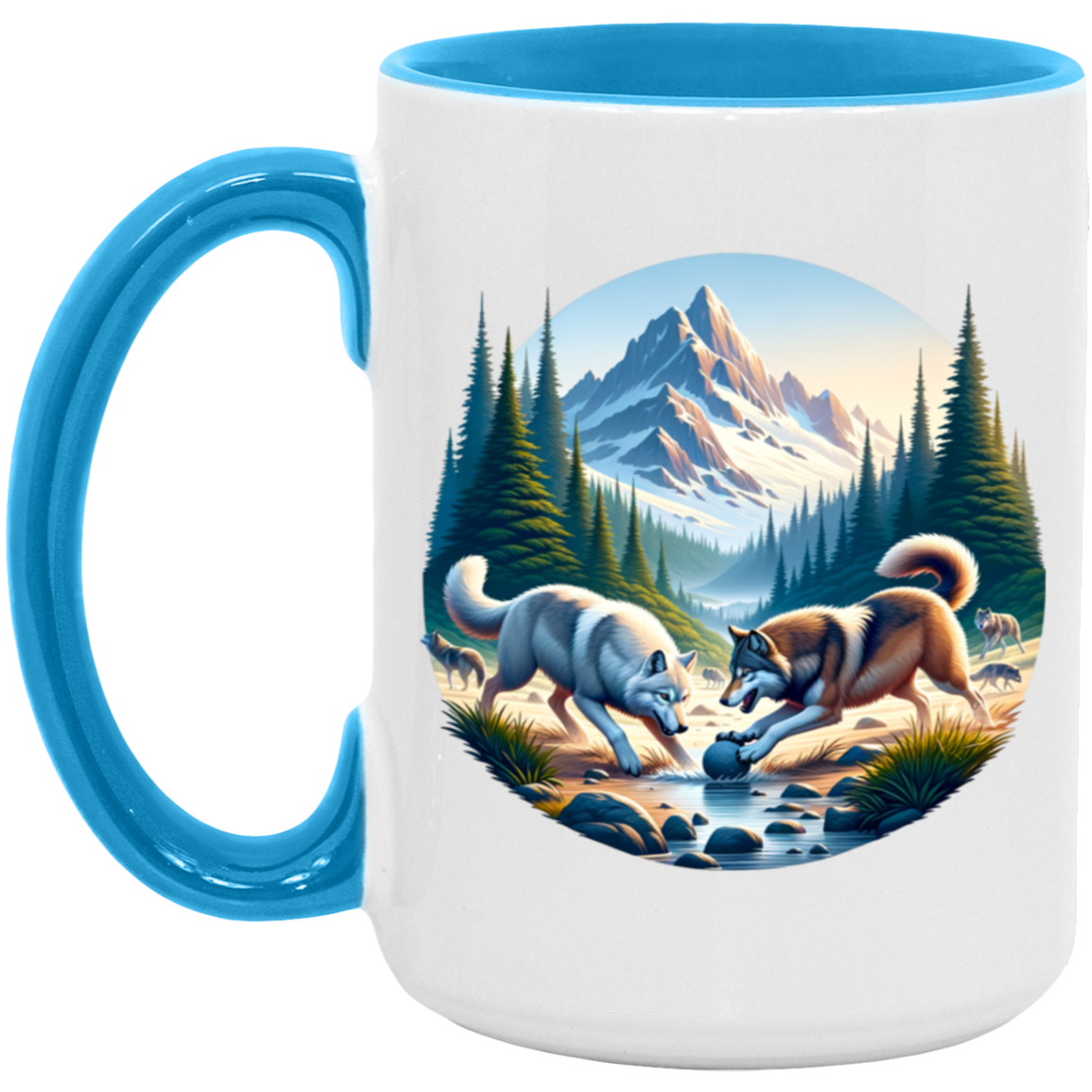 Wolves Playing Mugs