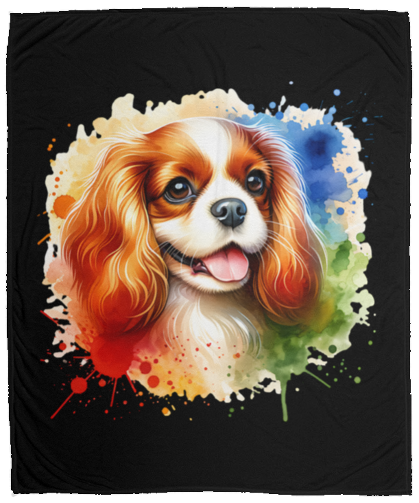 Blenheim Cavalier King Charles Spaniel Fleece Blankets