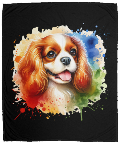 Blenheim Cavalier King Charles Spaniel Fleece Blankets