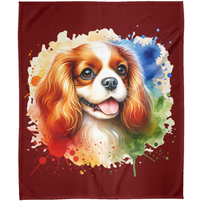 Blenheim Cavalier King Charles Spaniel Fleece Blankets