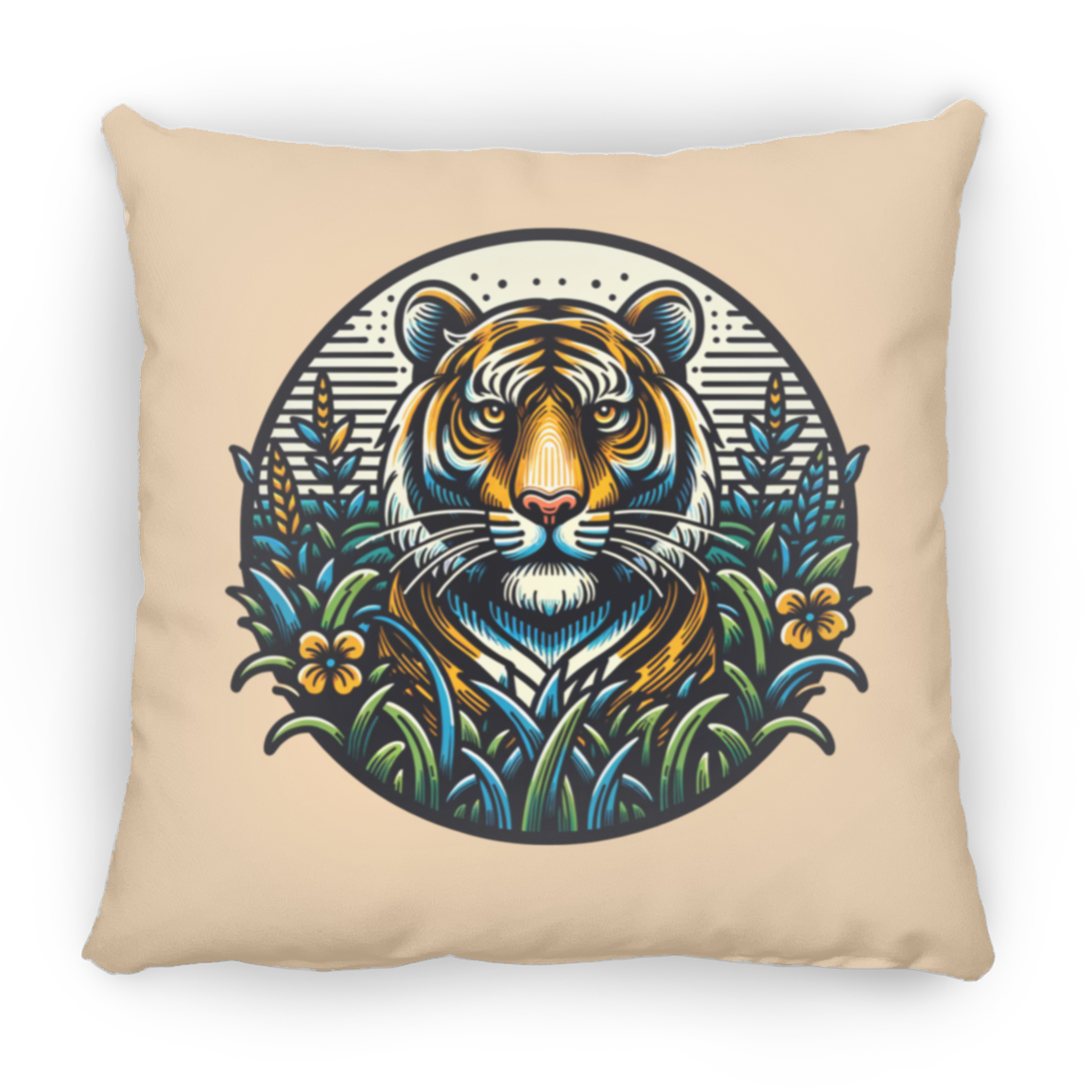 Tiger Graphic Circle - Pillows