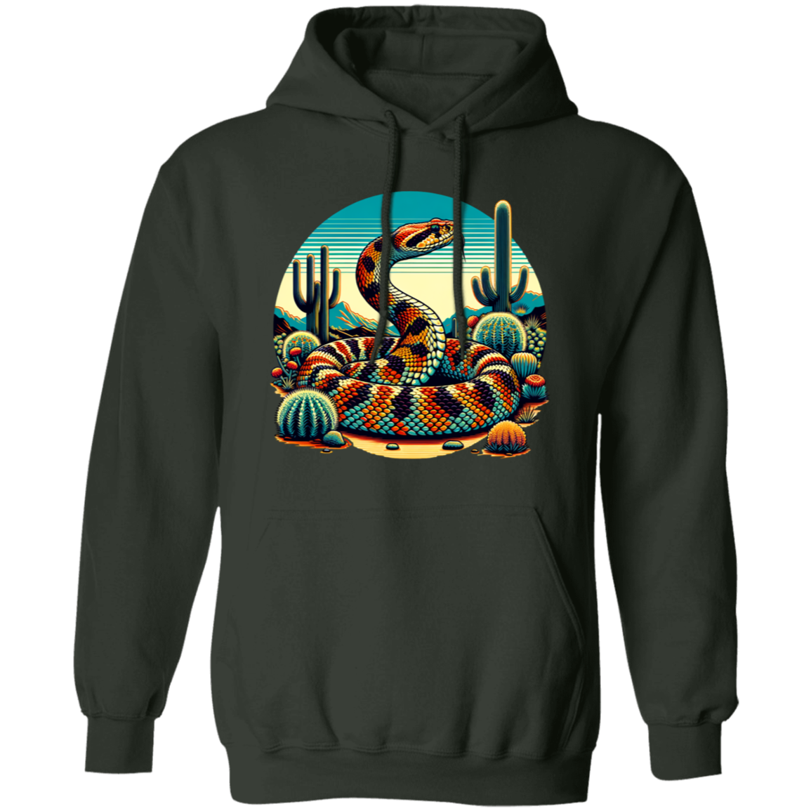 Rattlesnake and Cactus Graphic - T-shirts, Hoodies and Sweatshirts