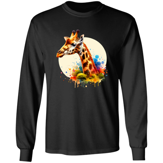 Giraffe Circle Watercolor - T-shirts, Hoodies and Sweatshirts