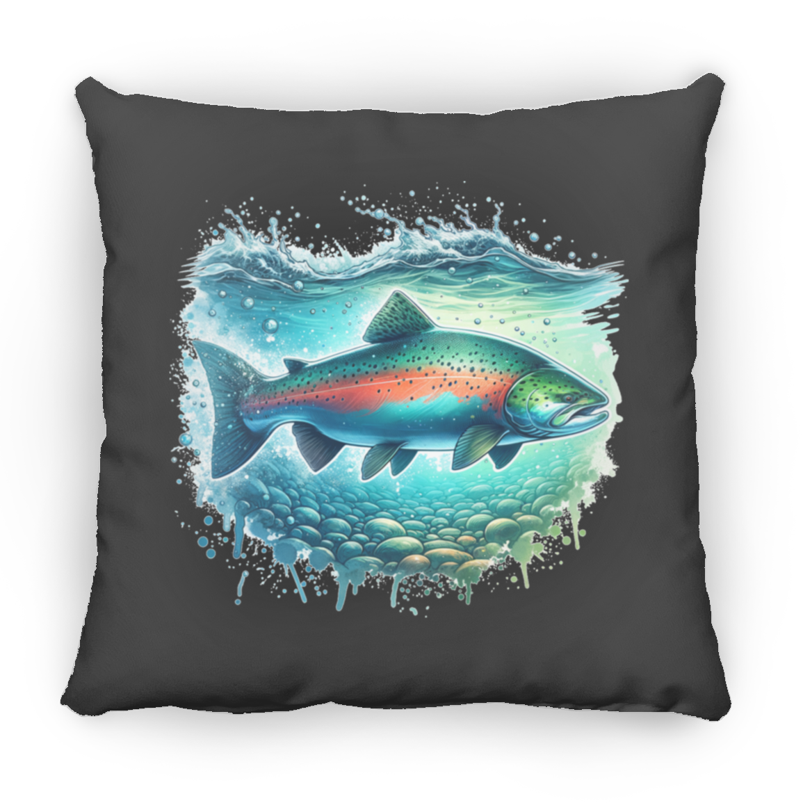 Pink Salmon - Throw Pillows