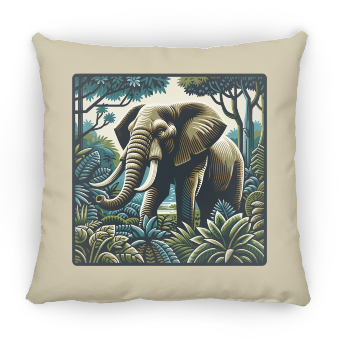 Block Print Elephant - Pillows