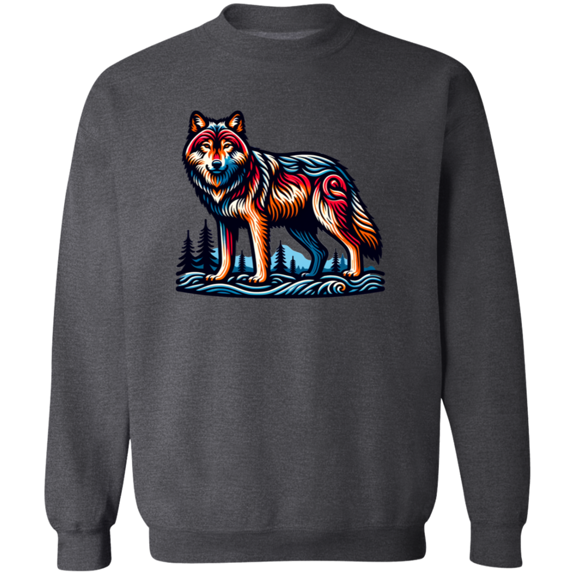 Wolf Block Print - T-shirts, Hoodies and Sweatshirts