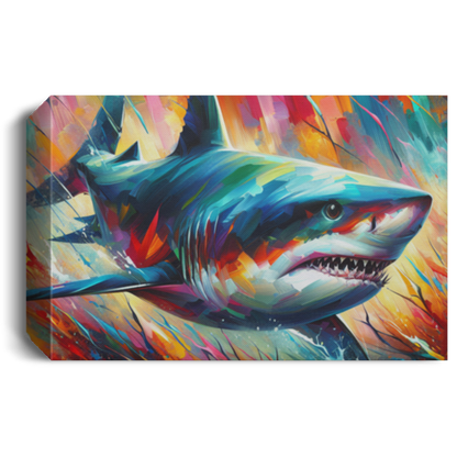 Great White Breach - Canvas Art Prints