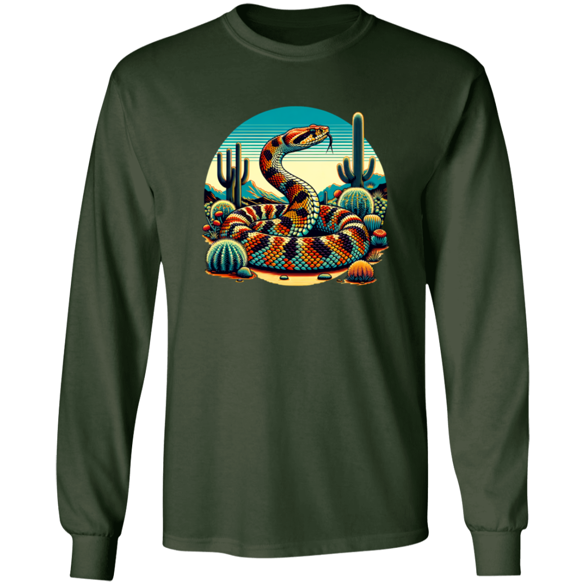 Rattlesnake and Cactus Graphic - T-shirts, Hoodies and Sweatshirts