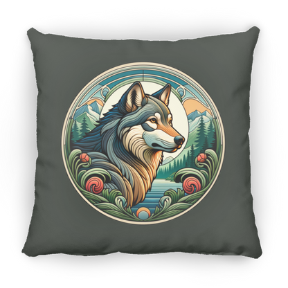 Wolf, Art Nouveau Style - Pillows